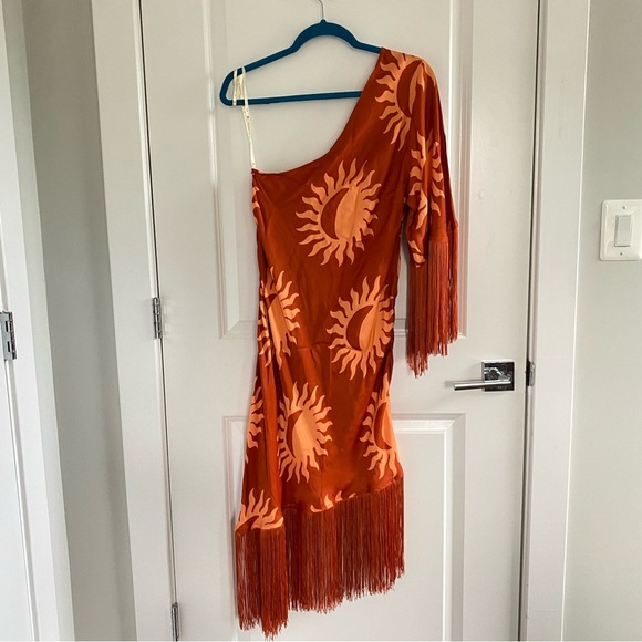 Farm Rio x Anthropologie One-Shoulder A-Line Fringe Mini Dress - Picture 5 of 7